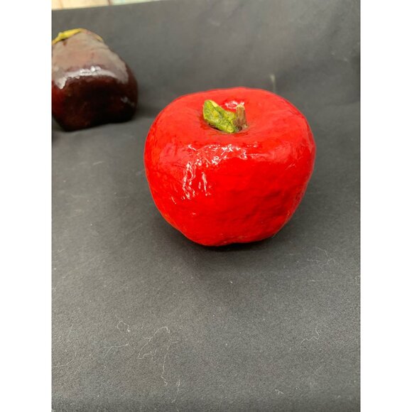 Vintage Handcrafted Paper Mache Fruit & Vegetable Set Of 8 Decorative Pieces Sta - Picture 6 of 10